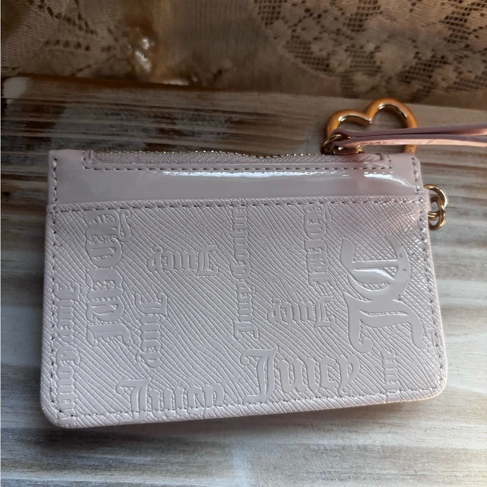 Victoria's Secret Pink Stripe Card Holder and Pale Pink Wallet Set
